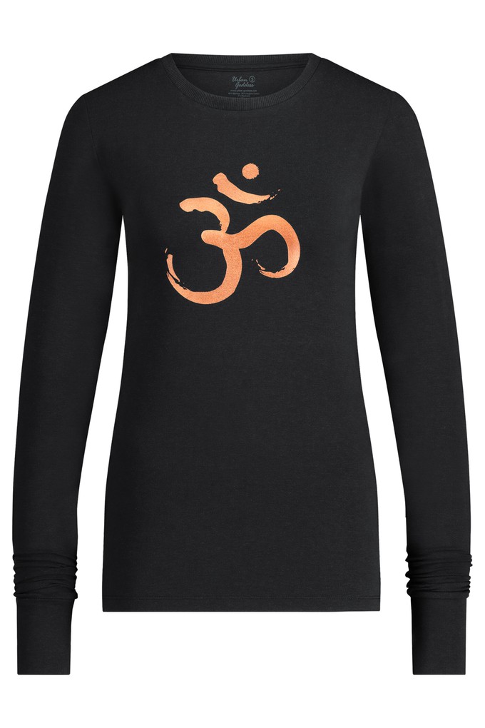 Karuna OM Yoga-Langarmshirt – Urban Black from Urban Goddess