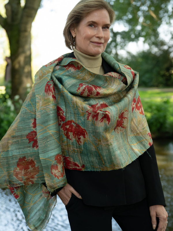 Tussar Silk Scarf Buti from Urban Medley