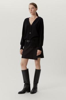 The Ultrasoft Wool Relaxed Cardigan - Black via Urbankissed