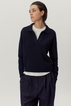The Woolen Vintage Polo - Blue Navy via Urbankissed