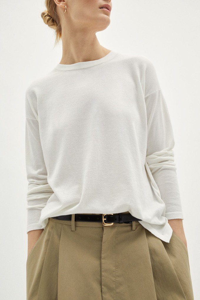 The Organic Cotton Long Sleeve T-shirt - Milk White from Urbankissed