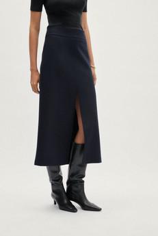 The Woolen Skirt - Blue Navy via Urbankissed