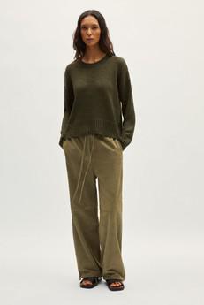 The Pure Linen Boxy Crewneck - Delave Green via Urbankissed