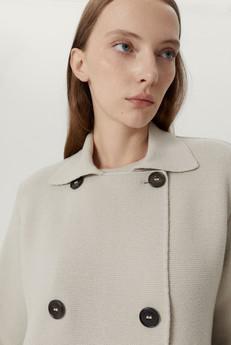 The Merino Wool Double Breasted Jacket - Pearl via Urbankissed