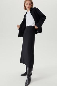 The Merino Wool Flare Skirt - Black via Urbankissed