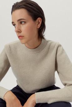The Woolen Ribbed Sweater - Ecru via Urbankissed
