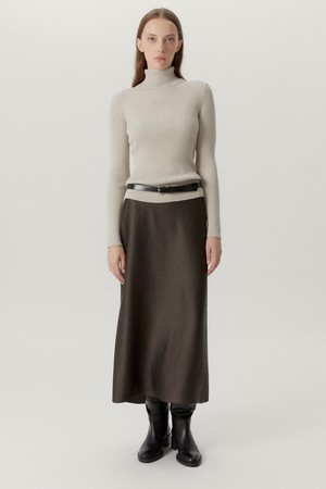 The Merino Wool Ribbed Roll Neck - Pearl from Urbankissed