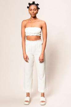 Muslin Top - Organic Cotton Bandeau White via Urbankissed