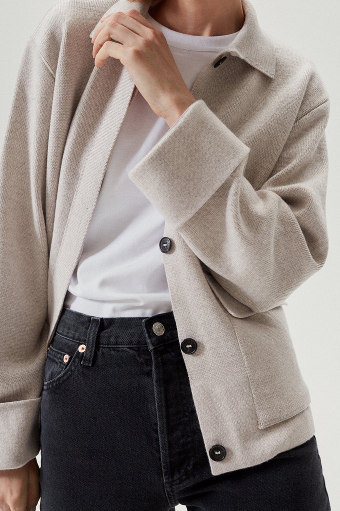 The Merino Wool Jacket - Greige from Urbankissed