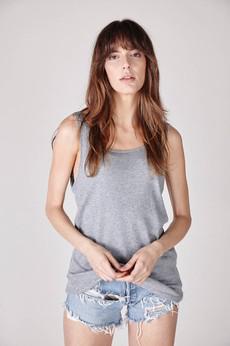 The Elle | Rib Singlet - Grey via Urbankissed