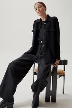 The Merino Wool Long Jacket - Black via Urbankissed