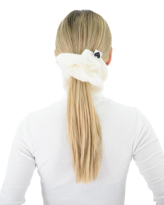 XL Angora Scrunchie - White from Urbankissed