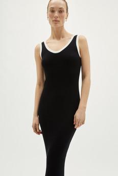 The Organic Cotton Ribbed Tank Dress - Black via Urbankissed
