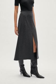 The Woolen Skirt - Ash Grey via Urbankissed