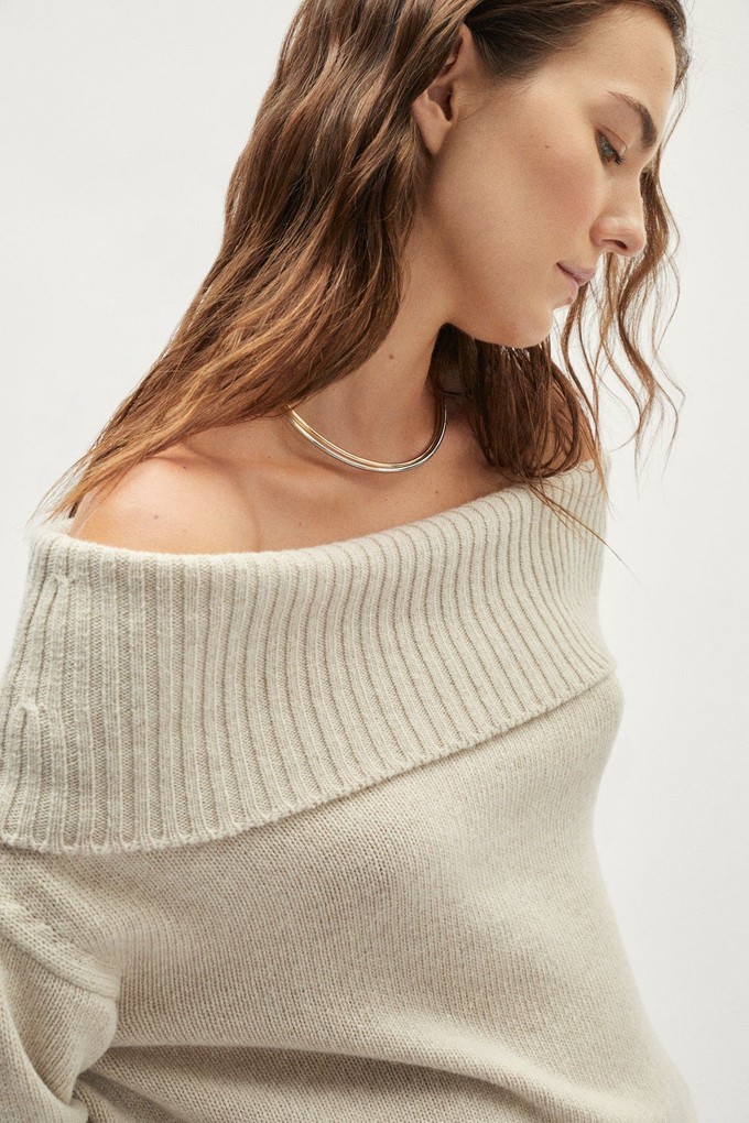 The Woolen Evening Top - Ecru from Urbankissed