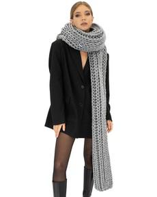 Ribbed Chunky Scarf - Grey via Urbankissed