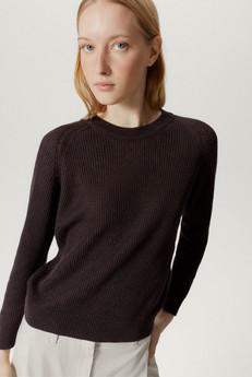 The Linen Cotton Raglan Sweater - Brown via Urbankissed