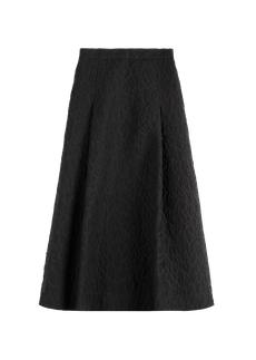 Pleated searsucker skirt via Vanilia