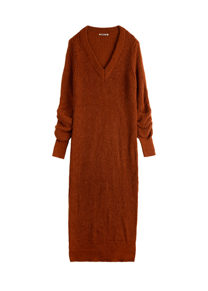 V-neck wool maxi dress from Vanilia