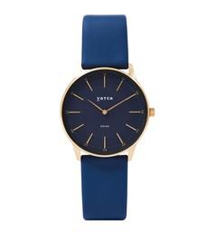 Gold & Black with Navy Watch | Solar Classic via Votch