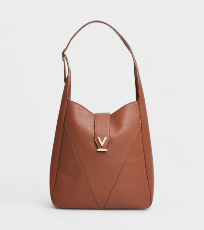 Nancy Vegan Bio-Based Bamboo Leather Elevated Tote Bag in brown from Votch