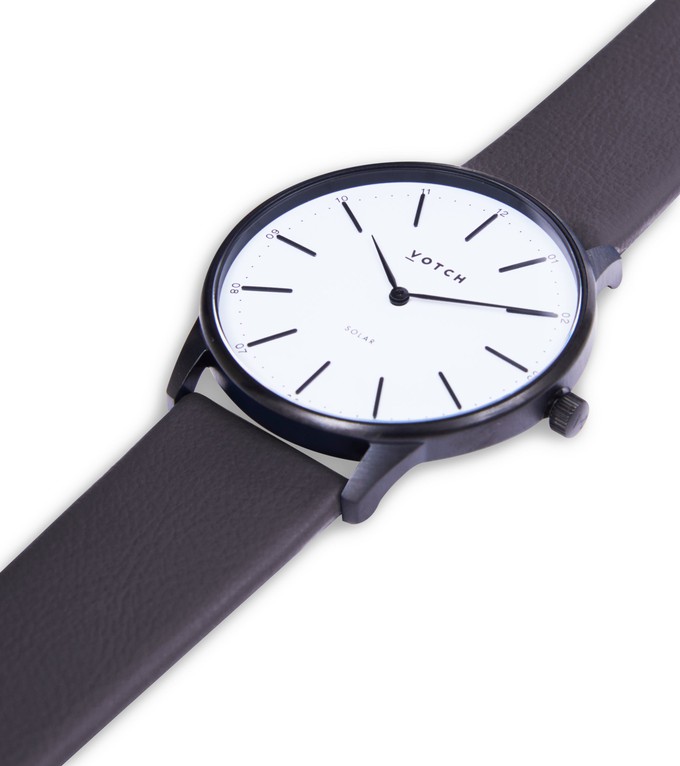 Black & Steel Grey Watch | Solar Classic from Votch