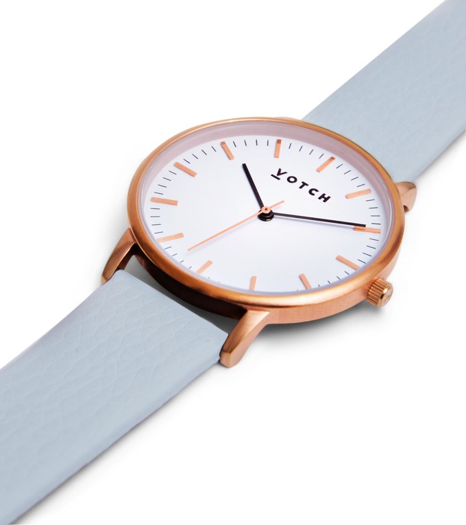 Rose Gold & Light Blue Watch | Moment from Votch