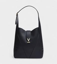 Nancy Vegan Bio-Based Bamboo Leather Elevated Tote Bag in black via Votch