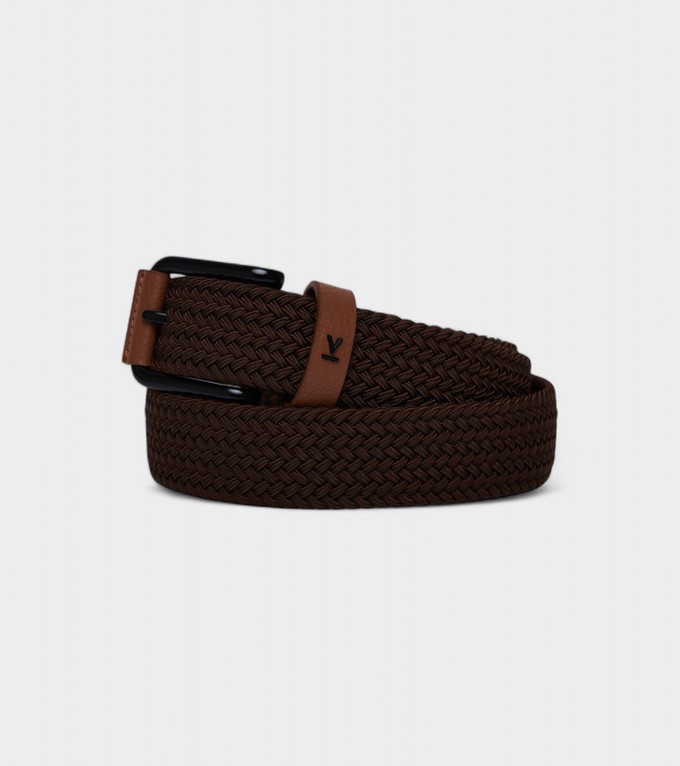 Seb Vegan Bio-Based Bamboo Braided belt in brown from Votch