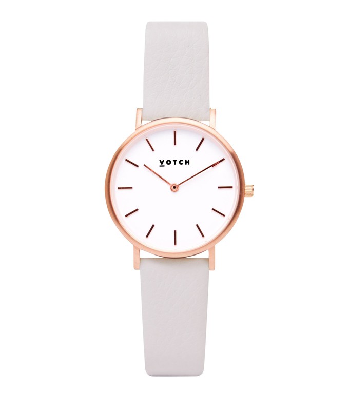 Rose Gold & Light Grey Watch | Classic Petite Gift Set from Votch