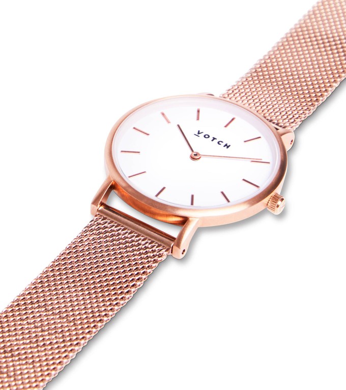 Rose Gold & Rose Gold Watch | Mesh Petite from Votch