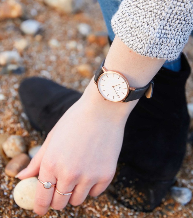 Rose Gold & Slate Grey Watch | Petite from Votch