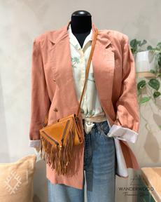 Vintage Linnen Blazer Salmon via WANDERWOOD