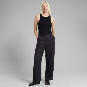 Broek Vickleby Linnen Phantom Black from WANDERWOOD