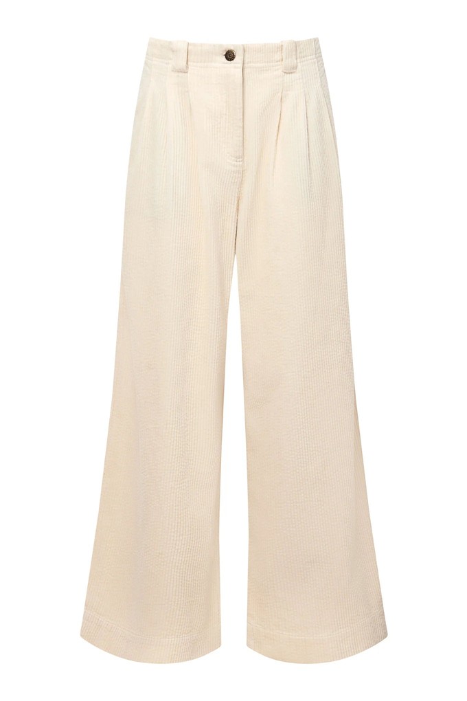 Broek Lola Corduroy Winter White from WANDERWOOD