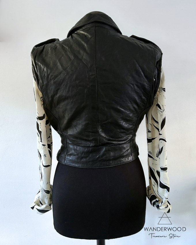 Pre-Loved Leather Biker Gilet from WANDERWOOD