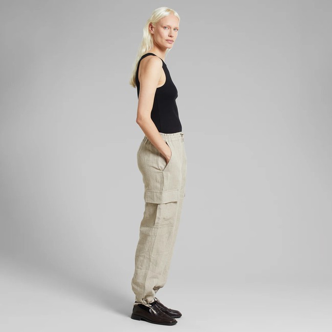 Cargo Broek Axmar Linnen Ecru from WANDERWOOD