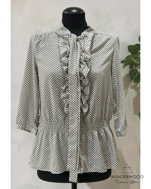 Pre-Loved Blouse BB Check Taupe from WANDERWOOD