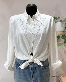 Vintage Blouse White Romance via WANDERWOOD