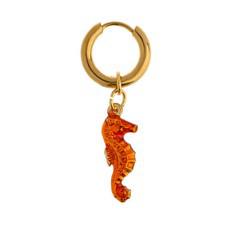 Oorbel Seahorse Orange via WANDERWOOD