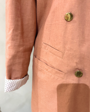 Vintage Linnen Blazer Salmon from WANDERWOOD