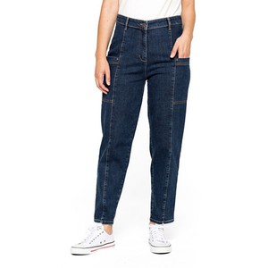 Worteljeans met dijbeenzakken van bio-katoen, donkerblauw from Waschbär