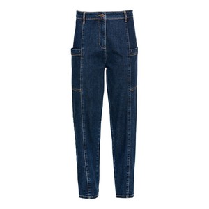 Worteljeans met dijbeenzakken van bio-katoen, donkerblauw from Waschbär