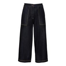 3/4-jeans van puur bio-katoen in culotte-stijl, donkerblauw via Waschbär