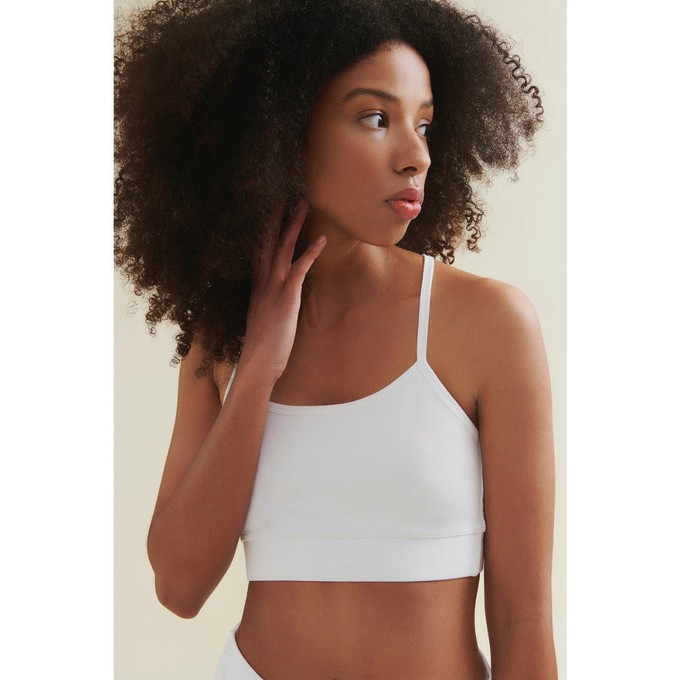 Fresher Cropped Tank - Diamond White from Wellicious