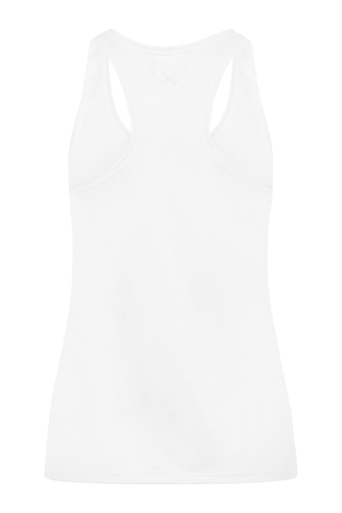 Racer Tank with Print - Diamond White from Wellicious