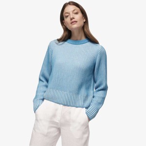 Grofgebreide Sweater | Lanius | Blauw Wit from WhatTheF