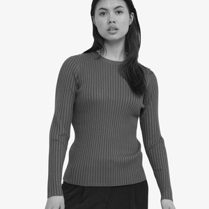 Rib Knit Shirt Noa | Soft Rebels | Zwart from WhatTheF