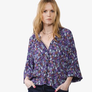 Gebloemde Blouse Isa | Elements of Freedom | Paars from WhatTheF