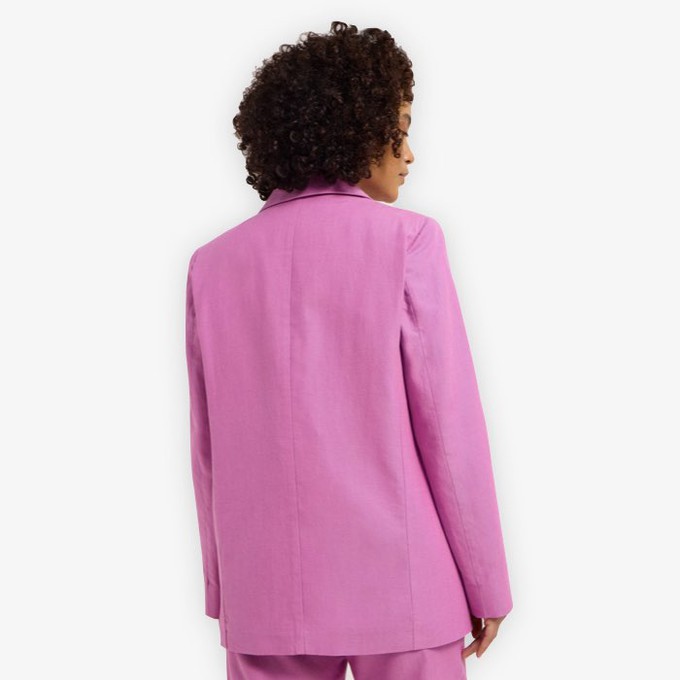 Linnenmix Blazer Bloom | Lanius | Roze from WhatTheF